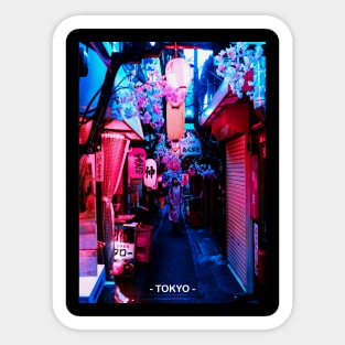 Tokyo Street Neon Synthwave Sticker